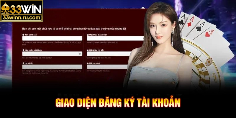 Giao diện đăng ký tài khoản