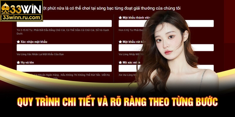 Quy trình chi tiết và rõ ràng theo từng bước